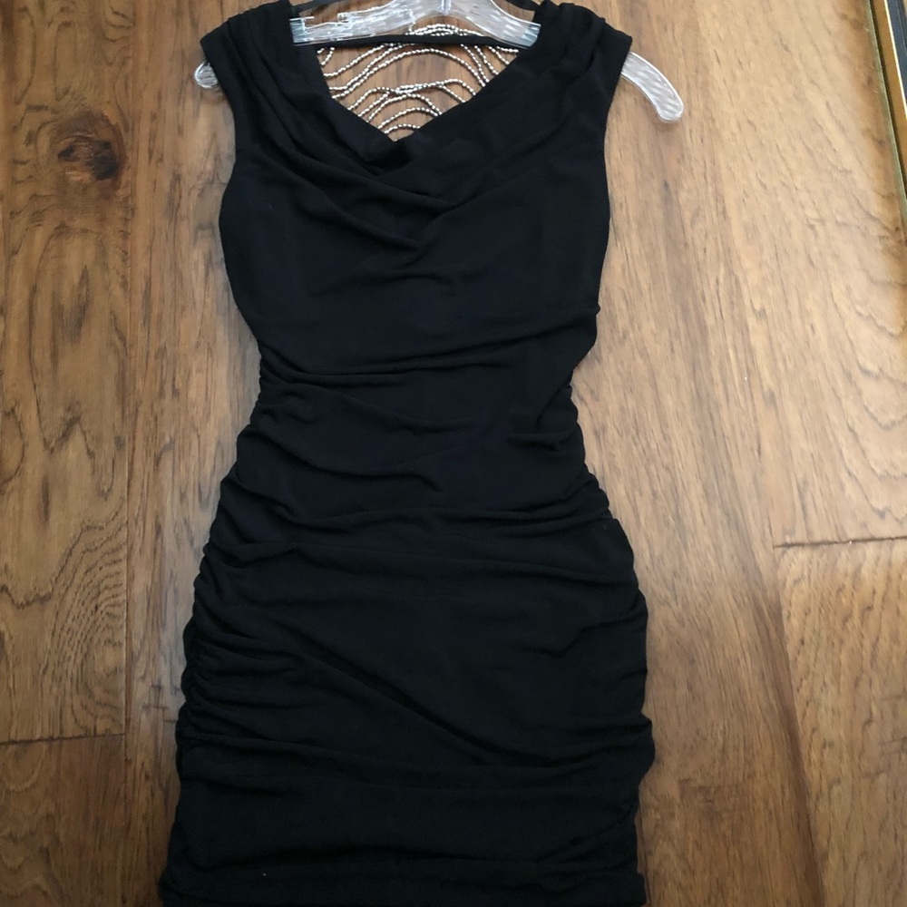 Black mini dress